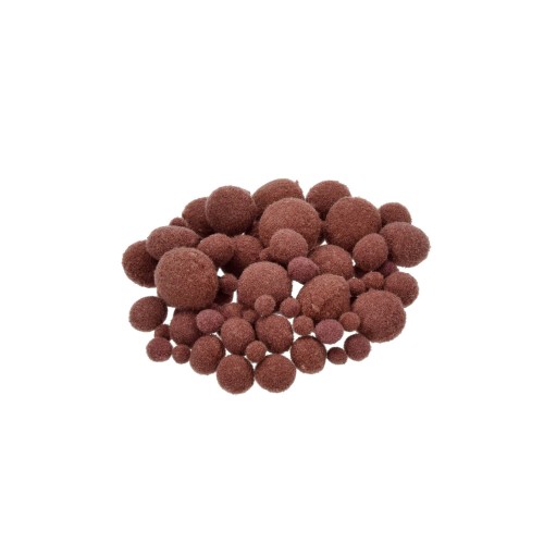 Pompons braun gemischt von efco creative