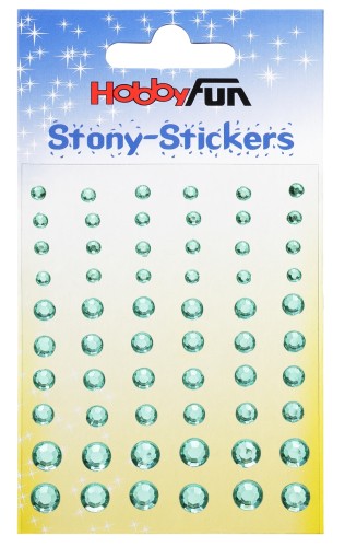 Stony-Stickers rund türkis von HobbyFun