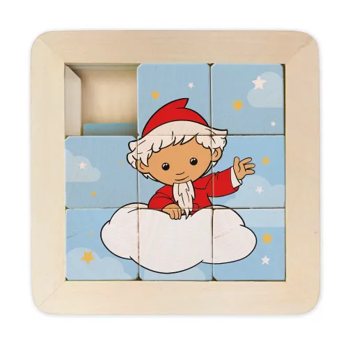 Schiebepuzzle Sandmann aus Holz
