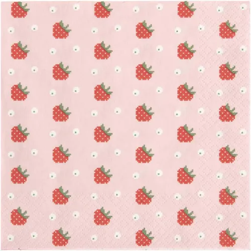 Servietten Erdbeeren 20 Stück