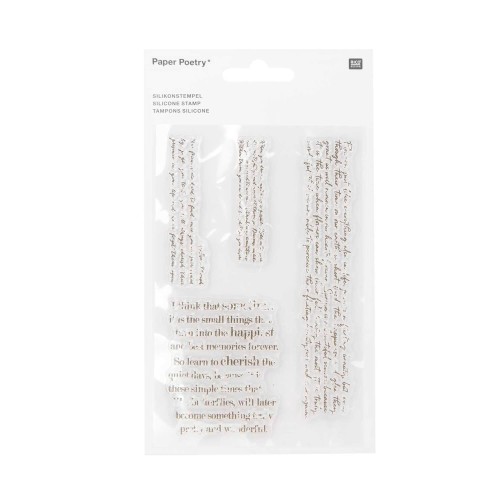 Paper Poetry Silikonstempel Hintergrundtexte