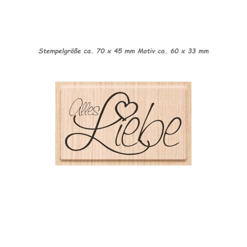 Stempel Alles Liebe Stempelgröße ca. 70 x45 mm