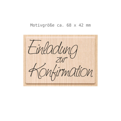Stempel Einladung zur Konfirmation mit Motivgröße