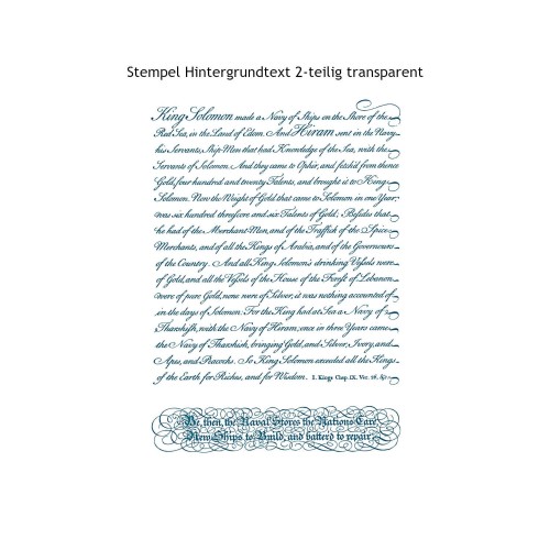 Stempel Hintergrundtexte transparent 2-teilig