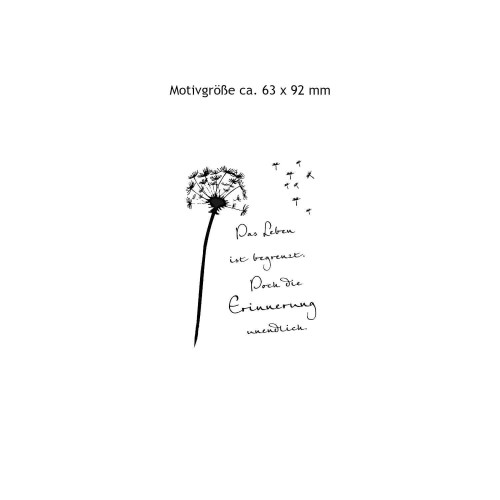Stempel Trauer Pusteblume 63 x 92 mm