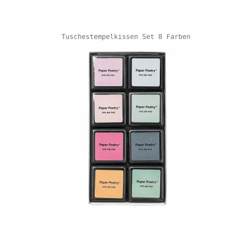 Tuschestempelkissen smoky Mix 8 Farben