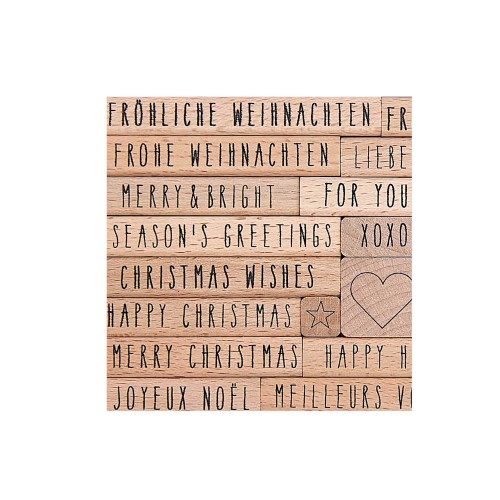 Detailansicht Schriftstempel Weihnachten