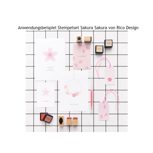 Anwendungsbeispiel Stempelset Sakura Sakura von Rico Design