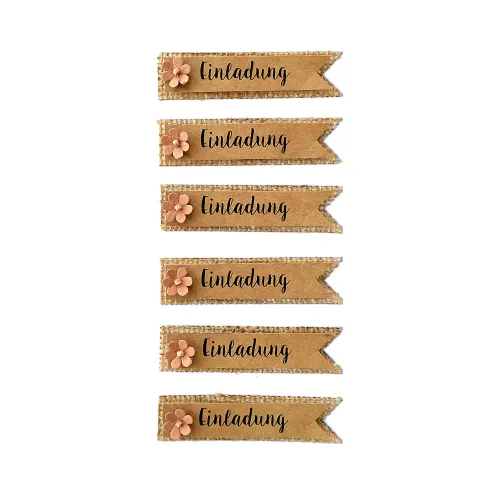 Sticker Einladung Kraftpapier