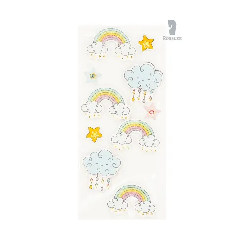 Sticker Regenbogen und Wolken 3D