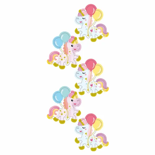 Sticker Einhorn mit Ballons