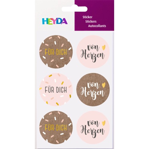 Runde Sticker "FÜR DICH" von HEYDA