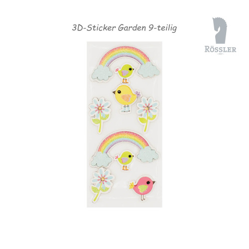 Sticker Garden 9-teilig 3D-Optik