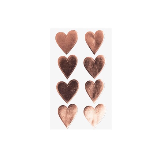 Sticker Herzen rosegold 4 Blatt von Rico Design