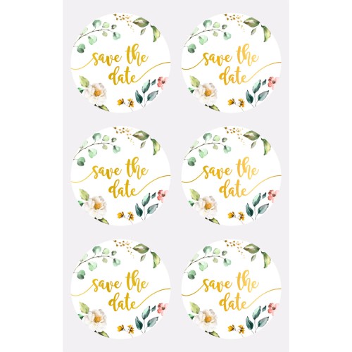 Sticker Save the Date 4 Blatt von HEYDA