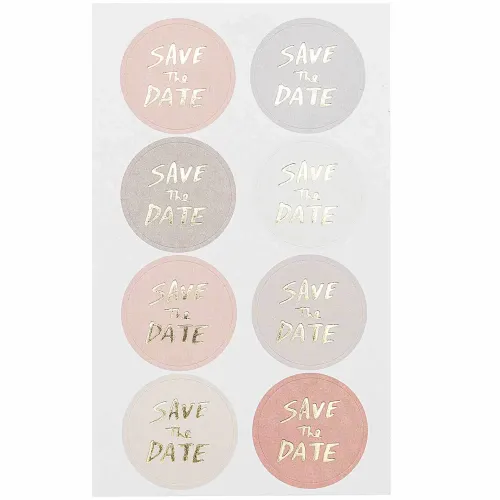 Save the Date Sticker Farbübersicht