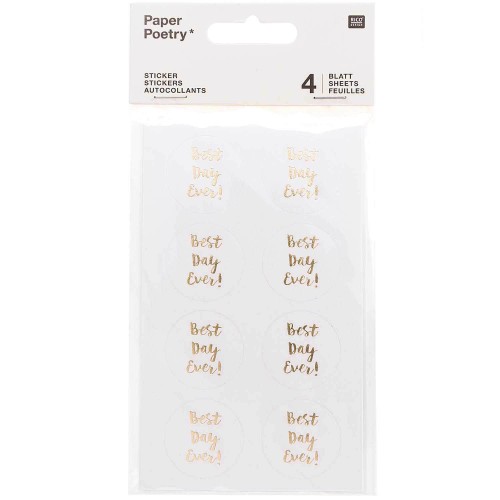 Paper Poetry Sticker Best Day Ever