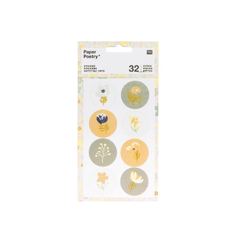 Paper Poetry Sticker Crafted Nature Blautöne