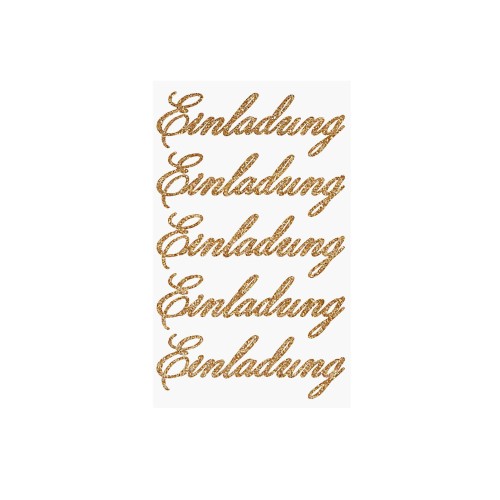 Sticker Einladung goldfarben von Rico Design
