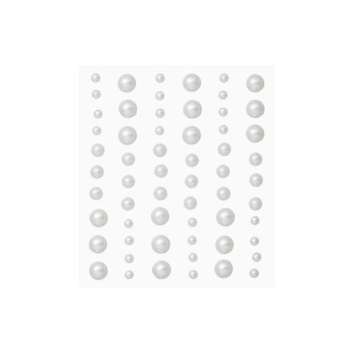 STONY-Sticker Halbperlen weiß