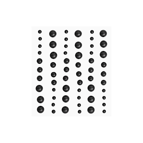 STONY-Sticker Halbperlen schwarz