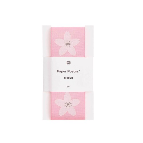 Paper Poetry Taftband Kirschblüte rosa