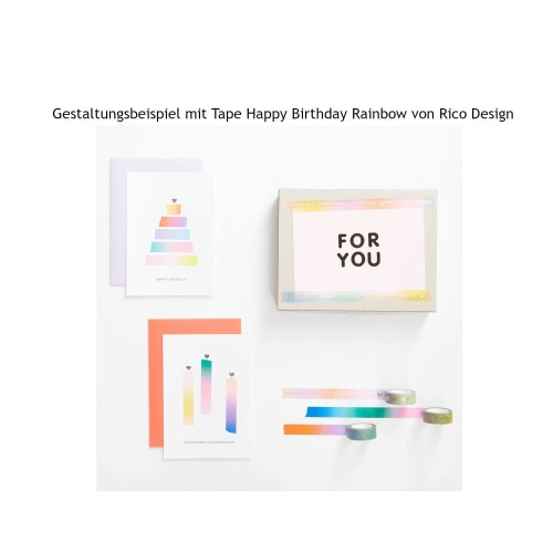 Gestaltungsbeispiele mit Tape Happy Birthday von Rico Design