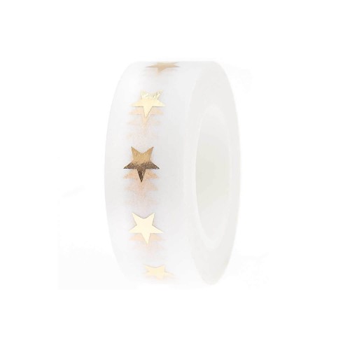 Klebeband Sterne weiß-gold von Rico Design