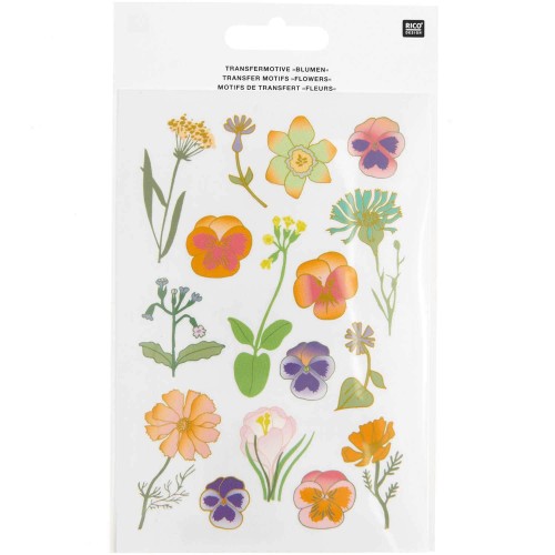 Transfermotiv Blumen bunt von Rico Design