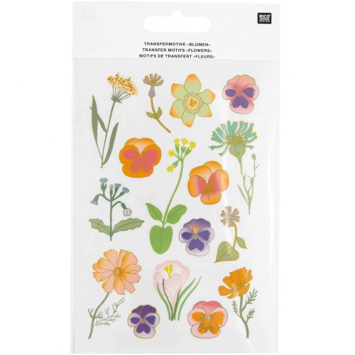 Transfermotiv Blumen bunt von Rico Design