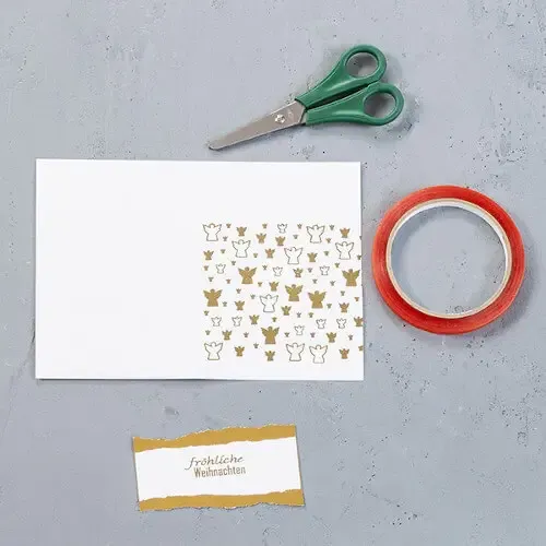 Weihnachtskarte basteln - Bastelschritt 3