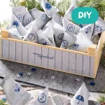 Adventskalender aus Designpapier basteln - Täschchen einfach selber machen