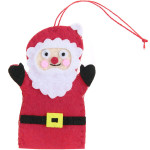 Aufhänger Filz Weihnachtsmann flach rot