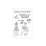 transparente Stempel Einladung Hochzeit von efco