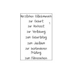 Stempel Clear Glückwünsche von efco