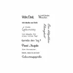 transparente Stempel für Glückwünsche von efco