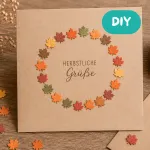 DIY Herbstkarte mit Ahornblatt
