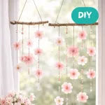 Beispiel DIY Kirschblüten Fensterdeko