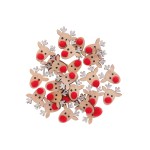 Streuteile Rentier glitter silber 24 Stück