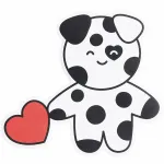 Haftnotizen Dalmatiner Schwarz-Weiß