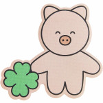 Haftnotizen Schweinchen mit Kleeblatt