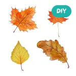 DIY-Idee: Herbstblätter mit Glitterrand basteln