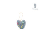 Filzanhänger Herz Woolies blau bestickt