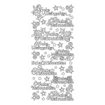 Konturensticker Frohe Weihnachten gold