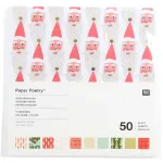 Origamipapier Advent mit 10 weihnachtlichen Designs und goldener Hot-Foil-Veredelung, 50 Blatt im Format 15 x 15 cm