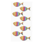 Sticker Fische Regenbogenfarben 8 Stück