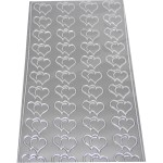 Sticker silber Herzen