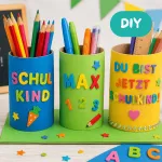 Stiftesammler selbermachen - Basteln zum Kindergartenabschied
